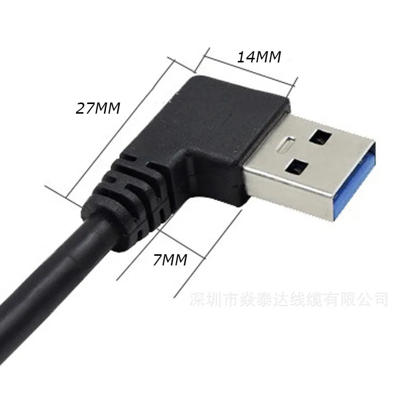 1PCS 30CM 90 Degree USB 3.0/2.0 Male to Female Adapter Cable Angle Extension Extender 5Gbps Fast Transmission Left/Right/Up/Down