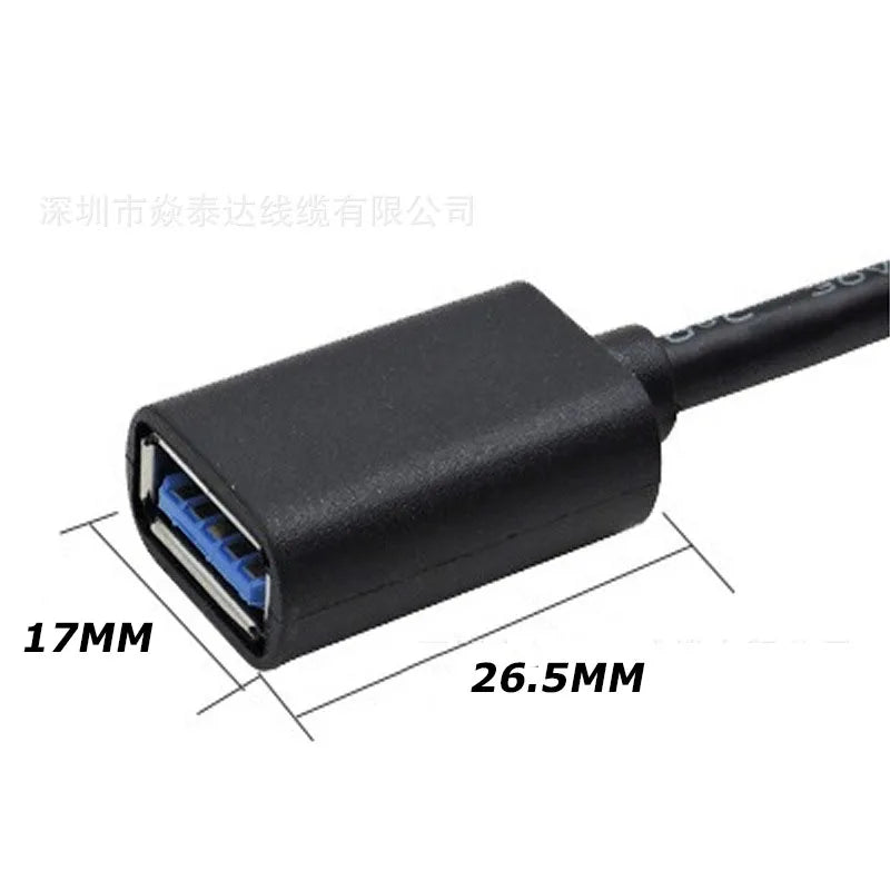 1PCS 30CM 90 Degree USB 3.0/2.0 Male to Female Adapter Cable Angle Extension Extender 5Gbps Fast Transmission Left/Right/Up/Down