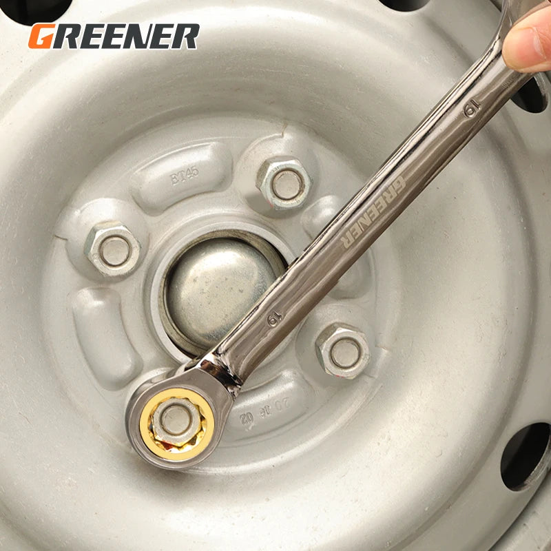 GREENER Universal Torx Wrench Adjustable Torque 8-22mm Ratchet Spanner for Bicycle Motorcycle Car Repair Tools Mechanical Tool